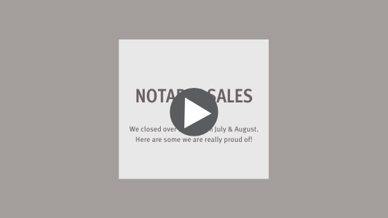 Notable Sales For August